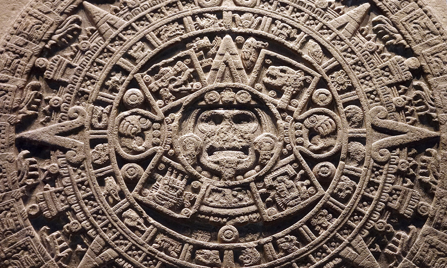 The Aztec Sun Stone at the Museo Nacional de Antropología, Mexico City